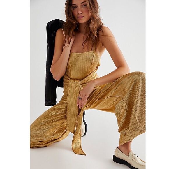 Free People Shimmer And Shine Jumpsuit - Picture 1 of 4